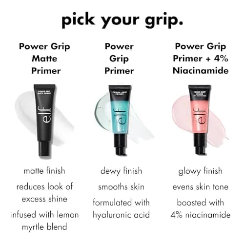 e.l.f. Power Grip Primer - Gel-Based Hydrating Face Primer 25ml (0.811 Fl Oz) for Dry, Oily & Combo Skin | Grips Makeup thumbnail 4