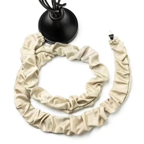 ELFCAB Fabric Cord Cover & Chandelier Chain Cover, Grey, 2 Pcs | Decorative Cable Sleeves for Home & Office thumbnail 4