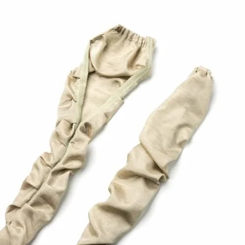 ELFCAB Fabric Cord Cover & Chandelier Chain Cover, Grey, 2 Pcs | Decorative Cable Sleeves for Home & Office thumbnail 2