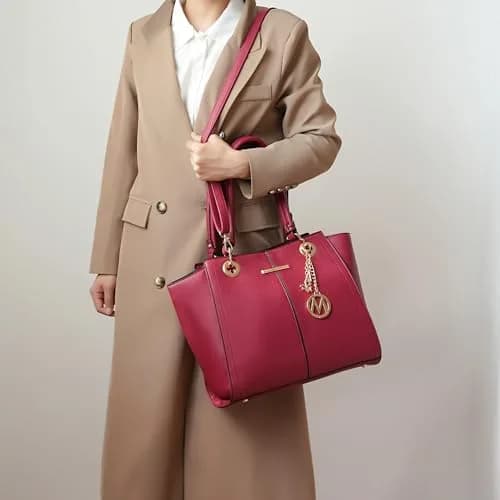 J'OMOR BY MIA Vegan Leather Tote Bag with Wallet | Spacious, Elegant & Durable thumbnail 3