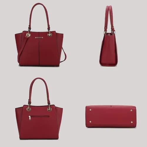 J'OMOR BY MIA Vegan Leather Tote Bag with Wallet | Spacious, Stylish & Durable thumbnail 5