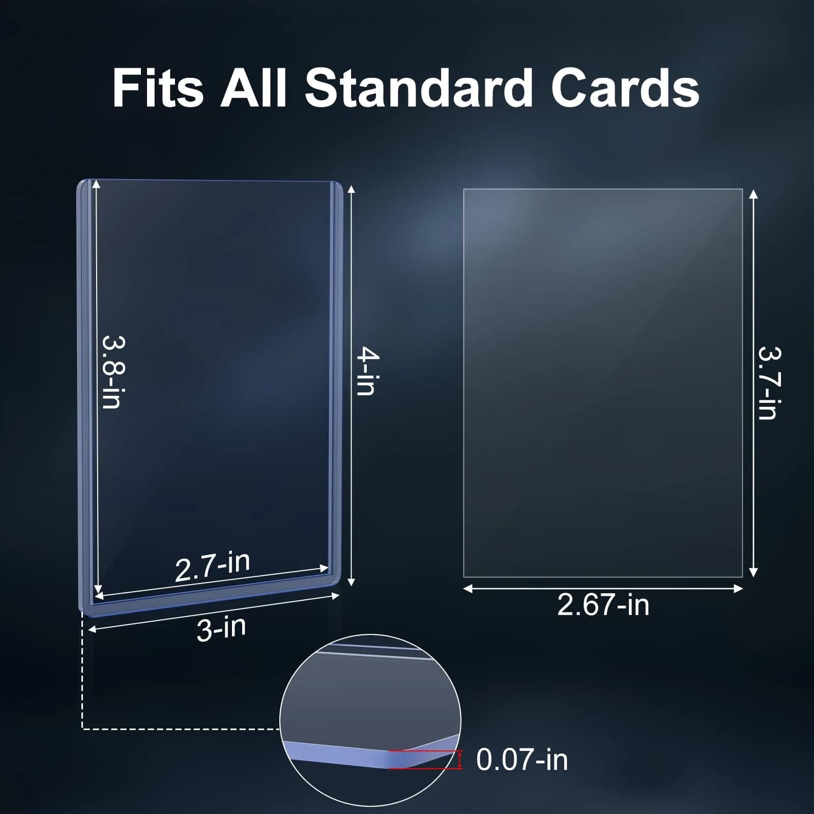 Mlikero 200 Card Sleeves Hard Plastic, 3"X4" Baseball Card Protector | Max Protection Card Sleeves - view 5