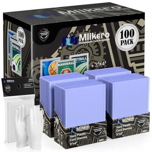 Mlikero 200 Card Sleeves Hard Plastic, 3"X4" Baseball Card Protector | Max Protection Card Sleeves thumbnail 1