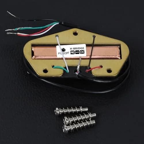 FLEOR Alnico 5 Dual Rail Humbucker Bridge Pickup 12-13K | Hot Rails for TL Style Electric Guitars thumbnail 5