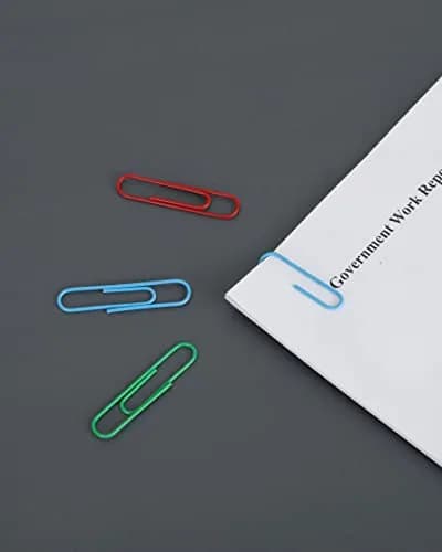 PAPERPAL Colorful Vinyl Coated Paper Clips, 50 mm (2 in) & 33 mm (1-2/7 in), 540 Count | Assorted Colors for Office & School thumbnail 5
