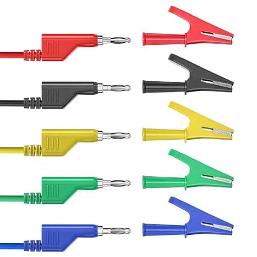 Goupchn 15PCS Stackable Banana Plug Test Leads with Alligator Clips 1m (3.3ft) | 1000V 15A | 5 Colors thumbnail 5