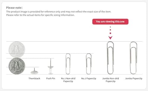 PAPERPAL Jumbo Non-Skid Paper Clips 50mm (2 Inch) 300 Count | Reliable Grip for Office & School thumbnail 7