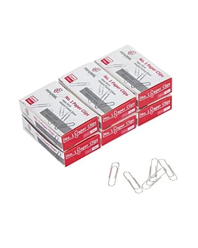 PAPERPAL Non-Skid Paper Clips 33mm (1-2/7") Silver | 600 Count Bulk Pack for Office, School, DIY thumbnail 1