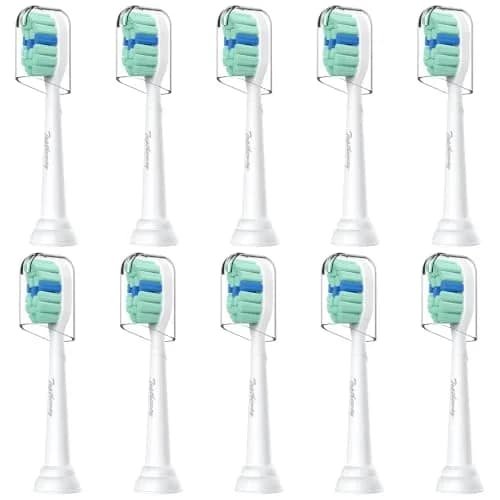 toptheway Toothbrush Replacement Heads Compatible with Philips Sonicare 10 Pack | Plaque Control & Gentle Bristles thumbnail 1