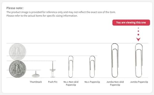 PAPERPAL Jumbo Smooth Paper Clips 50mm (2") 300 Count | Strong Grip, Anti-Rust Finish thumbnail 7