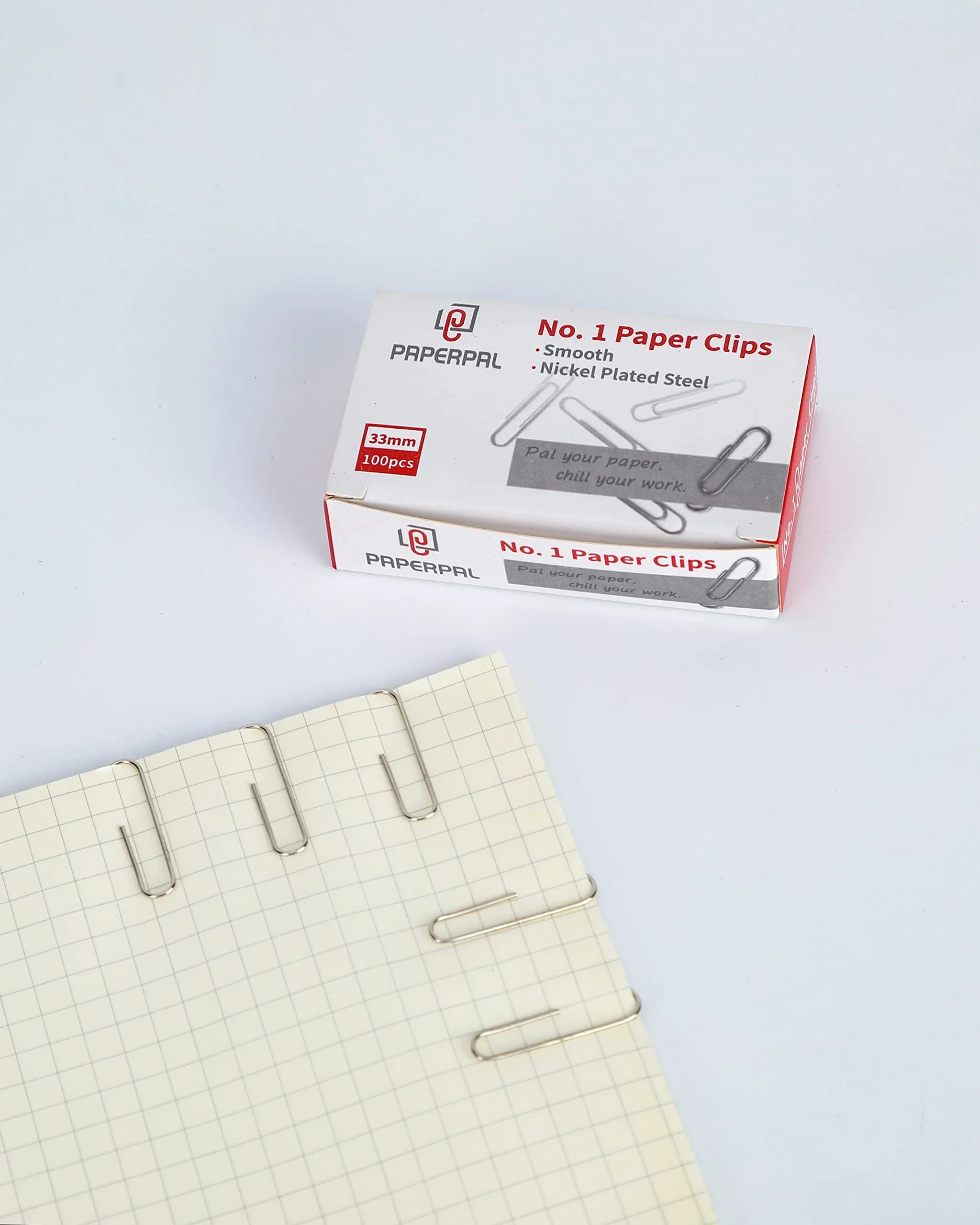 PAPERPAL Smooth Paper Clip #1 Size (33mm x 8mm) | 600 Count Silver Alloy Steel Clips - view 5