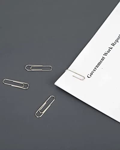 PAPERPAL Smooth Paper Clip #1 Size (33mm x 8mm) | 600 Count Silver Alloy Steel Clips thumbnail 6