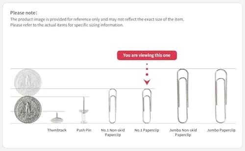 PAPERPAL Smooth Paper Clip #1 Size (33mm x 8mm) | 600 Count Silver Alloy Steel Clips thumbnail 8