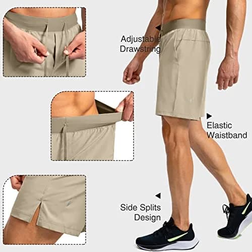 Soothfeel Men's Workout Athletic Shorts with 3 Pockets 7" Inseam | Lightweight, Quick-Drying, Breathable Active Shorts thumbnail 5