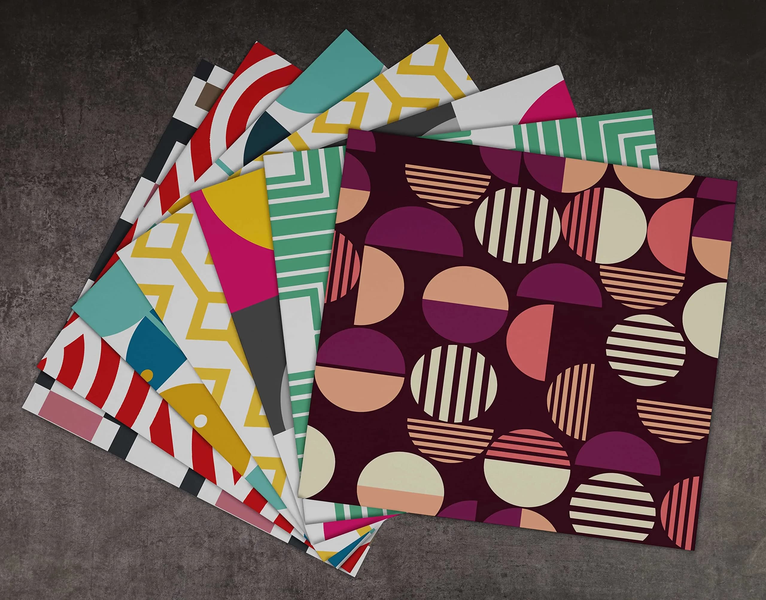 Inkdotpot Geometrical Scrapbook Paper Pad 30.48cm x 30.48cm (12"x12") | Acid-Free & Lignin-Free Craft Paper - view 5