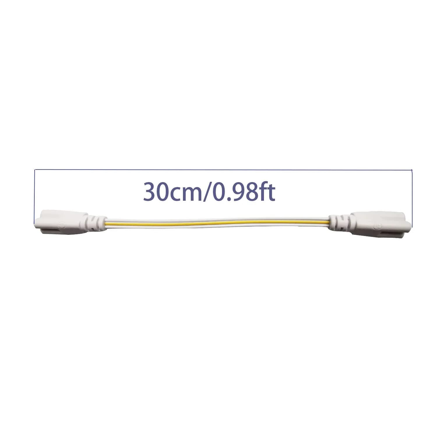 Faoyliye T5 T8 Tube Connector Cords 30cm (0.98ft) 3-Pin Female to Female Extension Cable (10-Pack) | Integrated LED Tube Dual Connector - view 2