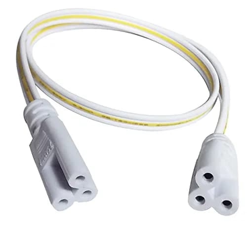 Faoyliye T5 T8 Tube Connector Cords 20cm (7.8in) 10-Pack | 3-Pin Female to Female LED Extension Cable thumbnail 4