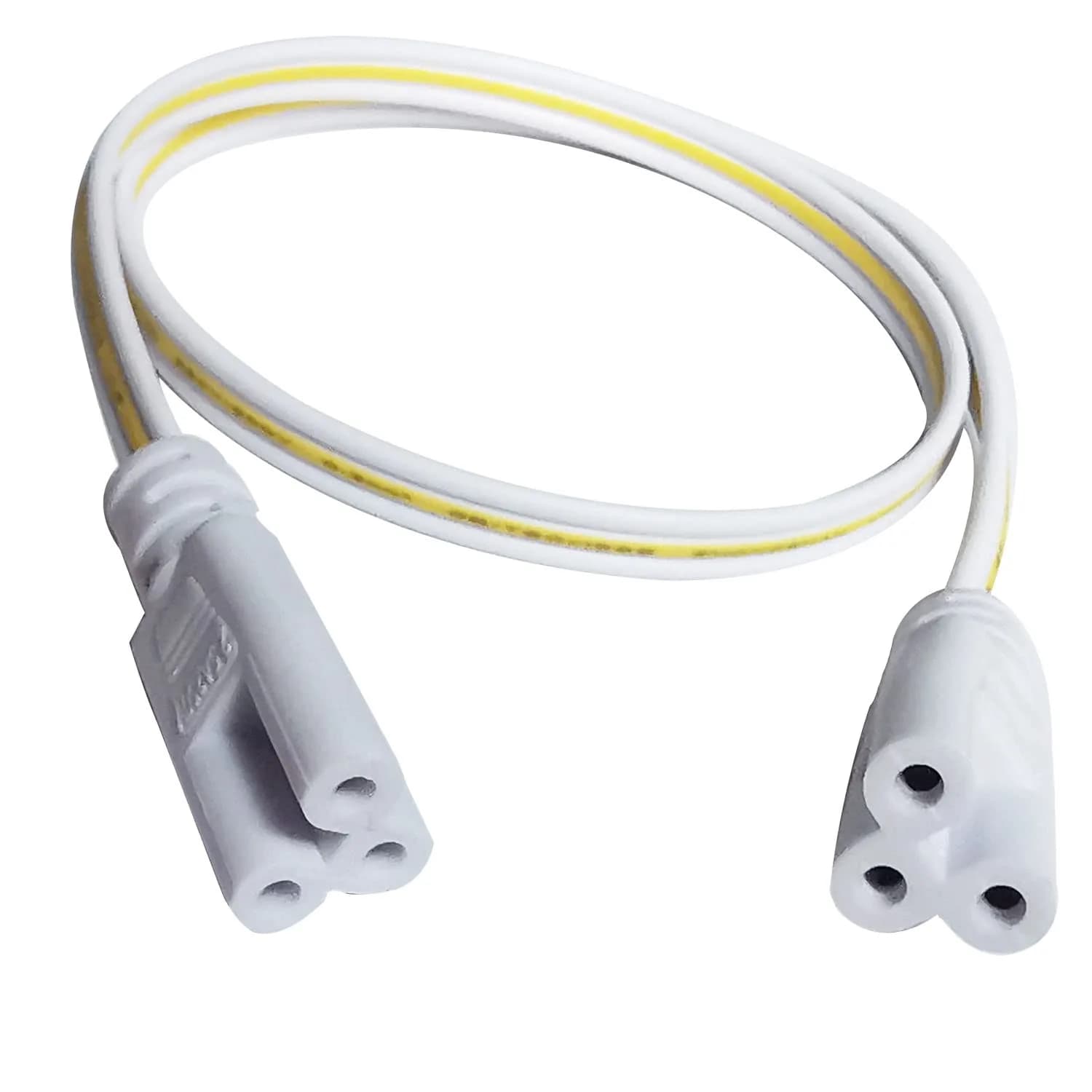 Faoyliye T5 T8 Tube Connector Cords 20cm (7.8in) 10-Pack | 3-Pin Female to Female LED Extension Cable - view 4