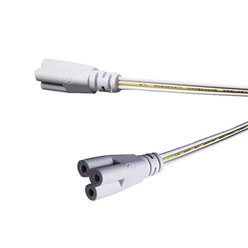 Faoyliye T5 T8 Tube Connector Cords 20cm (7.8in) 10-Pack | 3-Pin Female to Female LED Extension Cable thumbnail 3