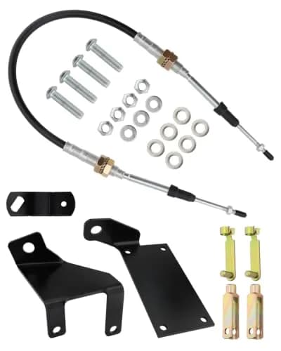 HQPASFY Transfer Case Cable Shifter Linkage Kit Upgrade for Jeep Wrangler TJ 231 Transfer Case | Heavy Duty Cable Smooth Shifting thumbnail 1