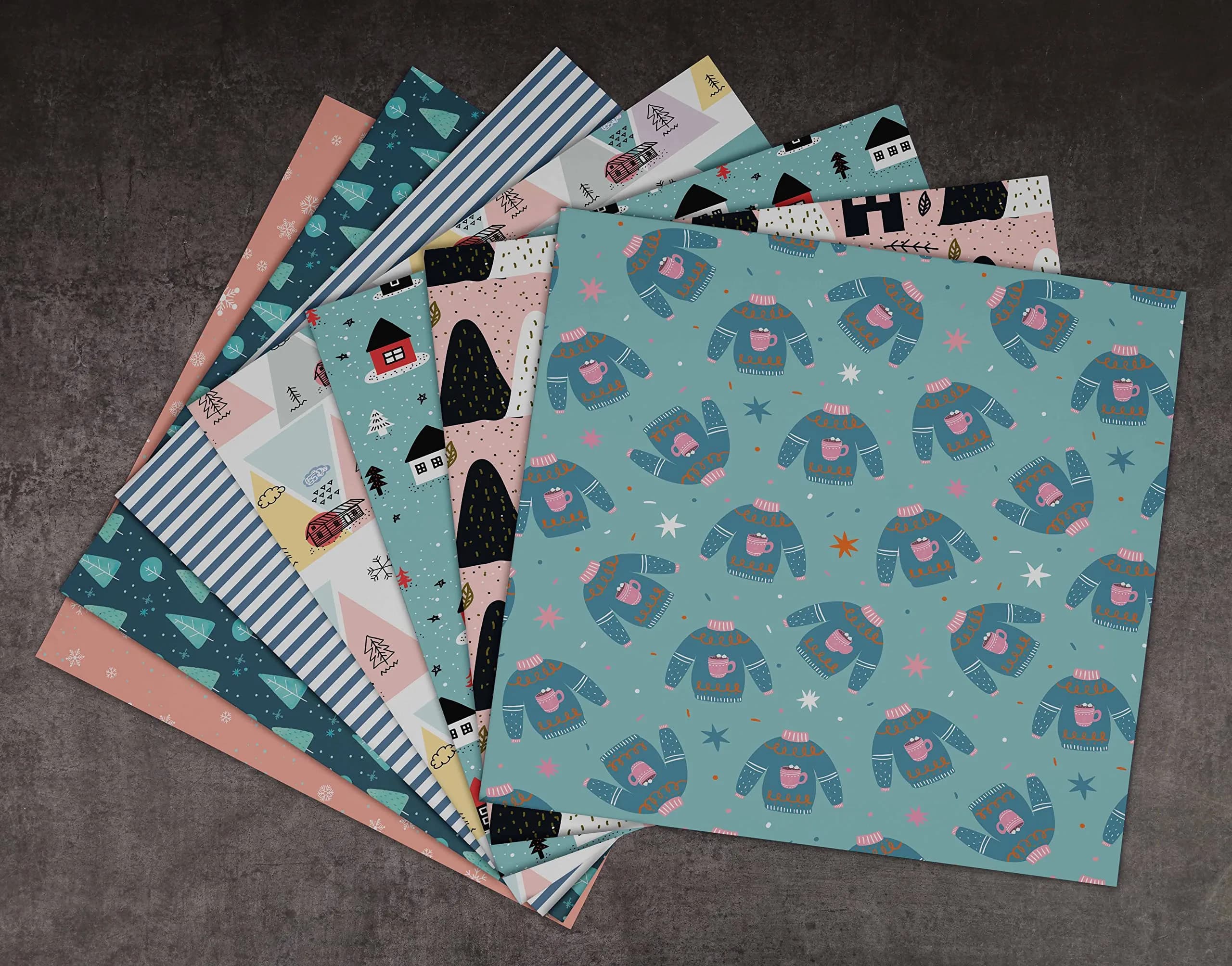 Inkdotpot Winter Theme Scrapbook Paper Pad 30.48cm x 30.48cm (12"x12") | Acid-Free, 150 GSM Cardstock for Crafts - view 5