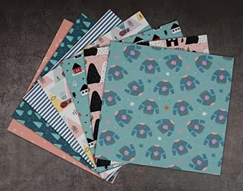Inkdotpot Winter Theme Scrapbook Paper Pad 30.48cm x 30.48cm (12"x12") | Acid-Free, 150 GSM Cardstock for Crafts thumbnail 5
