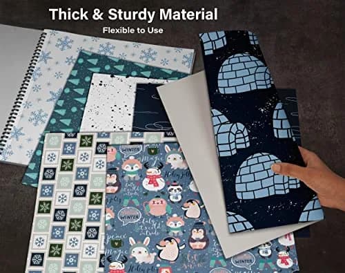 Inkdotpot Winter Theme Scrapbook Paper Pad 30.48cm x 30.48cm (12"x12") | Acid-Free, 150 GSM Cardstock for Crafts thumbnail 8