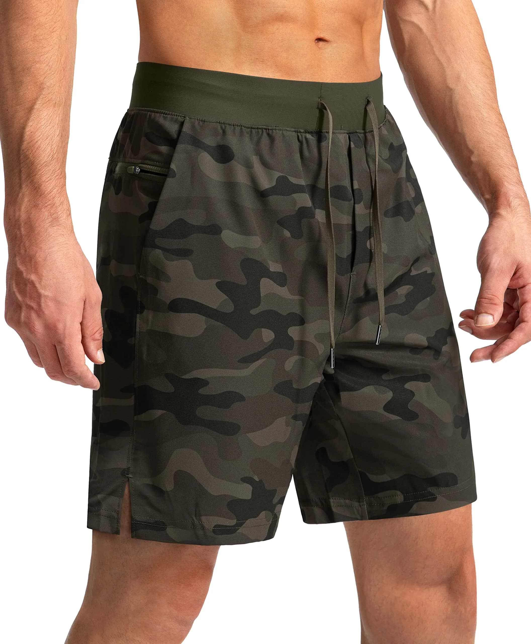 Soothfeel Men's Workout Athletic Shorts with 3 Pockets 7" Inseam | Lightweight, Quick-Drying, Multi-Sport Fit
