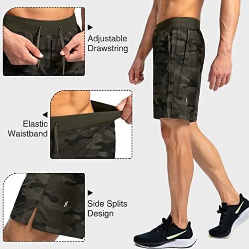 Soothfeel Men's Workout Athletic Shorts with 3 Pockets 7" Inseam | Lightweight, Quick-Drying, Multi-Sport Fit thumbnail 6
