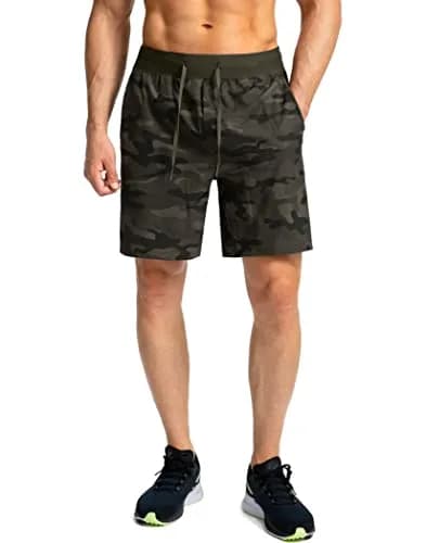Soothfeel Men's Workout Athletic Shorts with 3 Pockets 7" Inseam | Lightweight, Quick-Drying, Multi-Sport Fit thumbnail 2