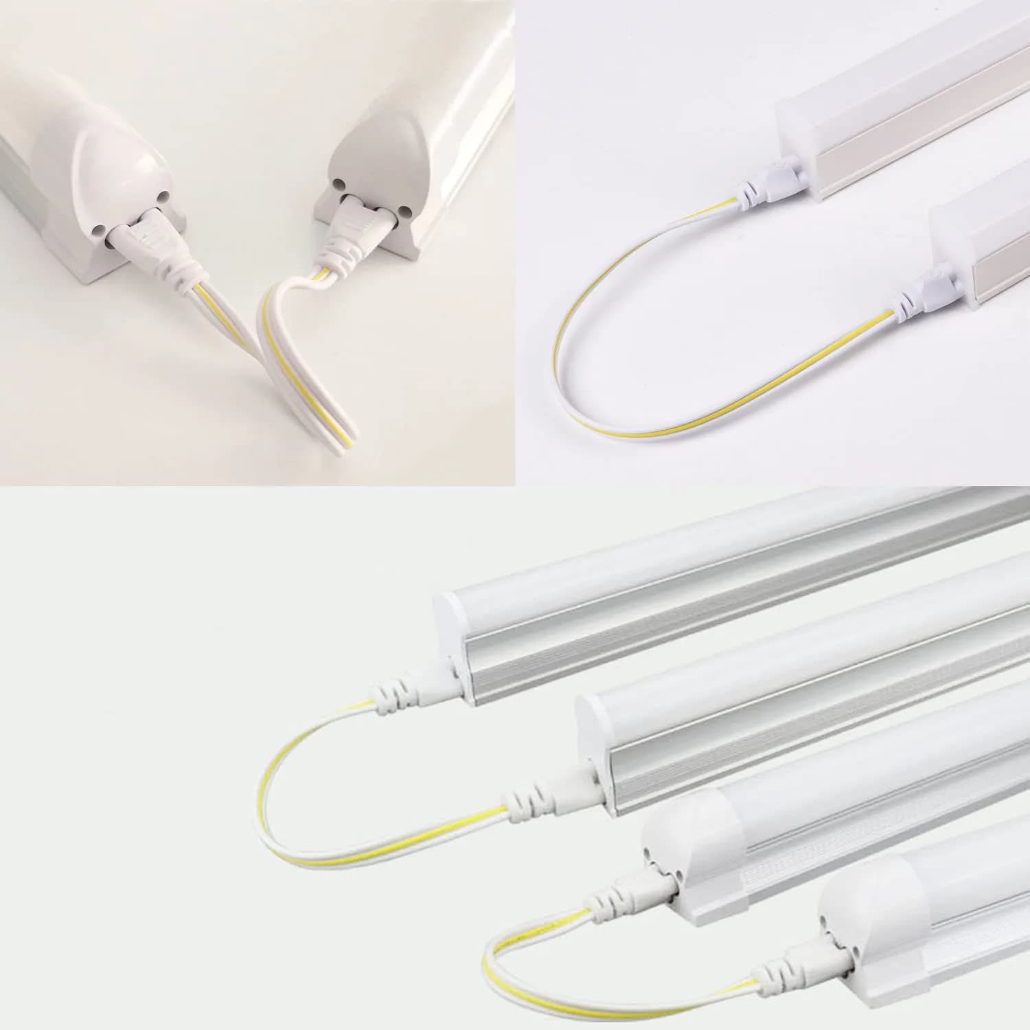 Faoyliye T5 T8 Tube Connector Cords 50cm (1.6ft) | 10-Pack Female to Female Extension Cable for Integrated LED Tubes - view 5