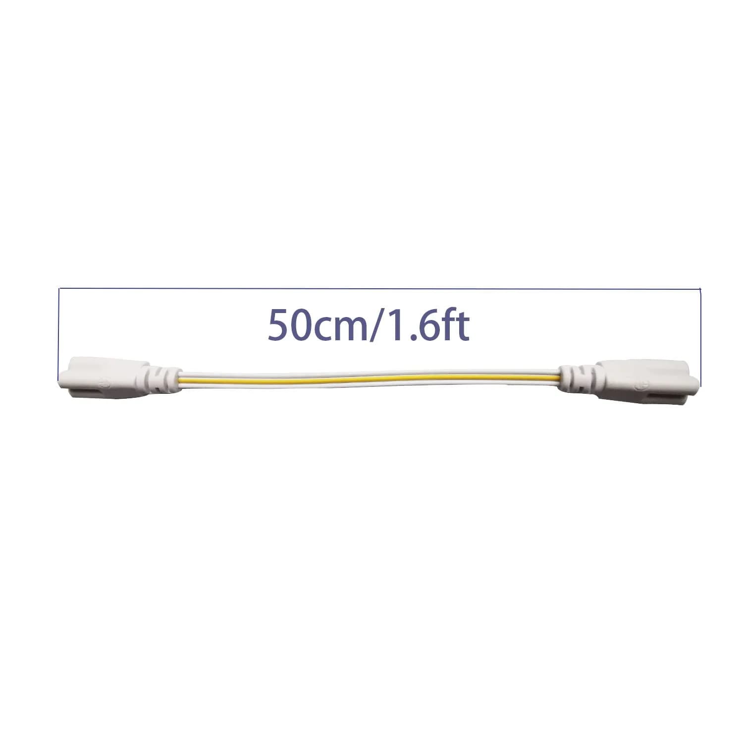 Faoyliye T5 T8 Tube Connector Cords 50cm (1.6ft) | 10-Pack Female to Female Extension Cable for Integrated LED Tubes - view 2