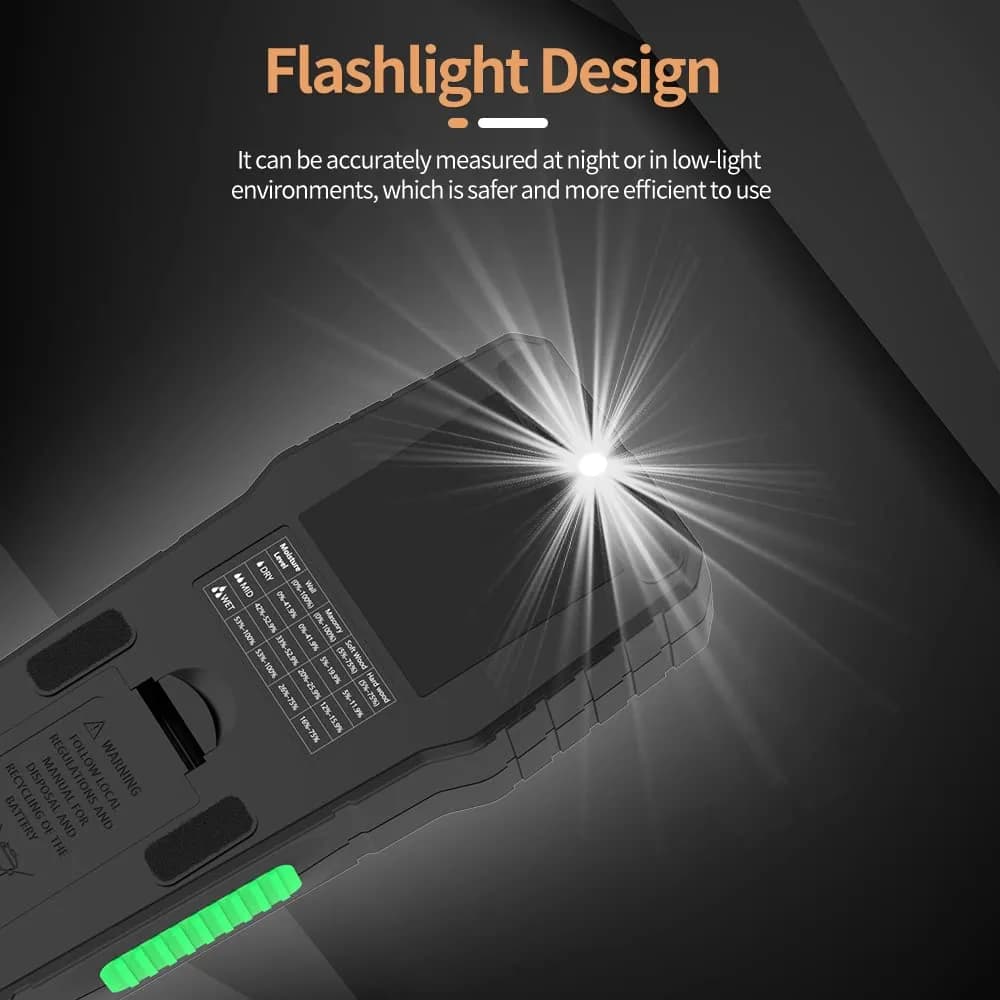 RDINSCOS Pinless Moisture Meter for Walls and Wood | Non-Destructive Detection Up to 19mm Deep - view 6