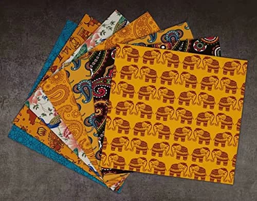 Inkdotpot Asian Indian Theme Scrapbook Paper Pad 6x6 Inch (25 Sheets) | Acid-Free Decorative Cardstock for Crafts thumbnail 5