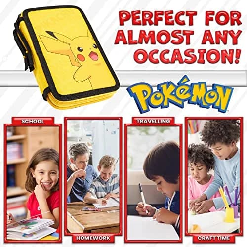 Pokémon Pikachu Pencil Case with Stationery Set | Yellow, 20cm (7.87in) thumbnail 5