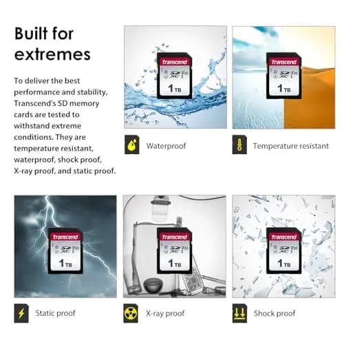 Transcend 1TB SDXC SD Card UHS-I U3 V30 4K UHD & Full HD | High-Speed Memory Card for DSLR & Trail Cameras thumbnail 4