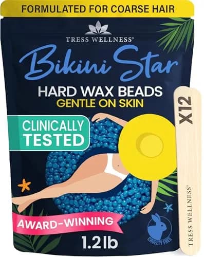 Tress Wellness Bikini Star Hard Wax Beads 544g (19.2 Oz) | Award Winning for Coarse Hair Removal thumbnail 1