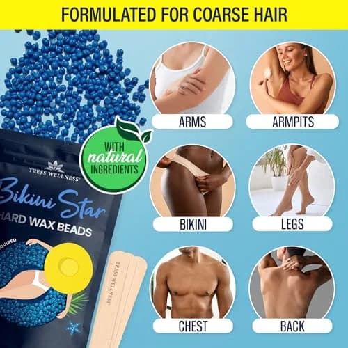 Tress Wellness Bikini Star Hard Wax Beads 544g (19.2 Oz) | Award Winning for Coarse Hair Removal thumbnail 3