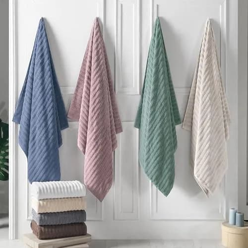 Classic Turkish Towels CTT - Premium 2 Piece Jumbo Bath Sheets 40"x65" | 100% Turkish Cotton Ultra Absorbent thumbnail 6