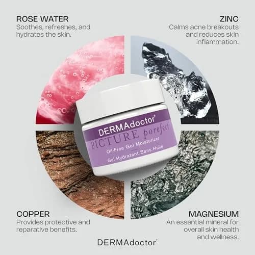 DERMAdoctor Picture Porefect Oil Free Moisturizer 1.69 oz | Copper Peptides for Oily Skin thumbnail 5