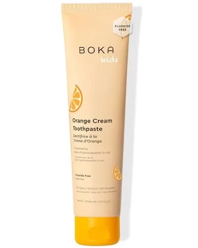 Boka Kids Toothpaste Orange Cream Nano Hydroxyapatite Fluoride-Free 113g (4 Oz) | Enamel Care for Kids Ages 1+ thumbnail 1