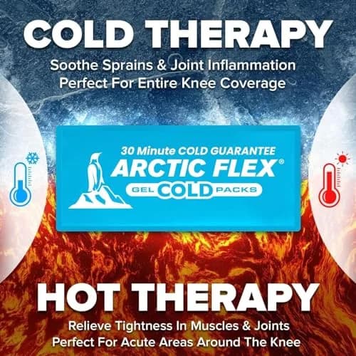 Vive Knee Ice Pack Wrap (2 Pack) - Cold/Hot Gel Compression Brace for Pain Relief thumbnail 8