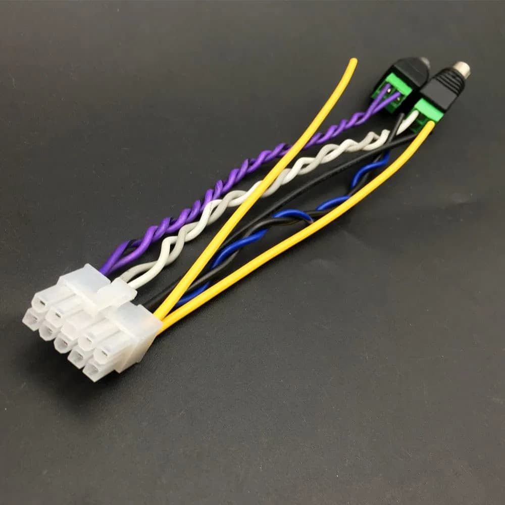 LIZAPUS 10-Pin Power Harness Plug with RCA 15cm (5.9 inches) | Compatible with Pioneer Subwoofers - main product image