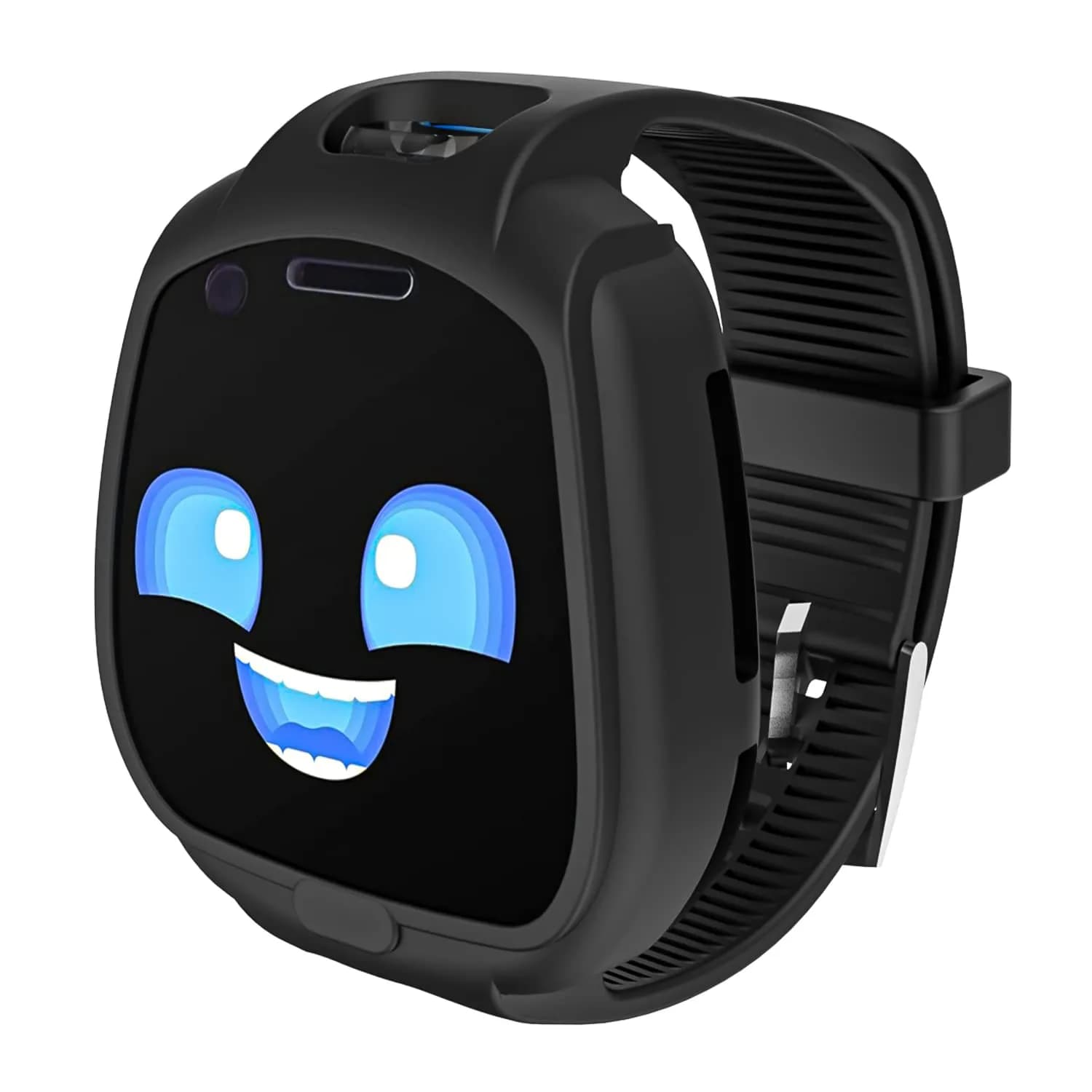 Polyjoy Green Silicone Sport Band with Case for Little Tikes Tobi 1 2 Robot Smartwatch | 22mm Width — Black