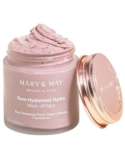 Mary&May Vegan Rose Hyaluronic Wash-Off Clay Mask 4.23 oz Hydrating & Pore Care for Normal, Oily Skin thumbnail 1