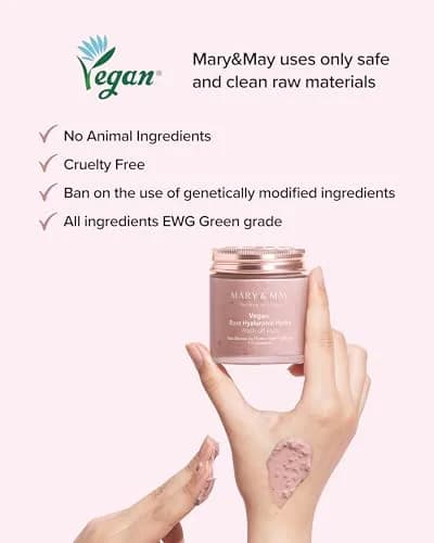 Mary&May Vegan Rose Hyaluronic Wash-Off Clay Mask 4.23 oz Hydrating & Pore Care for Normal, Oily Skin thumbnail 6