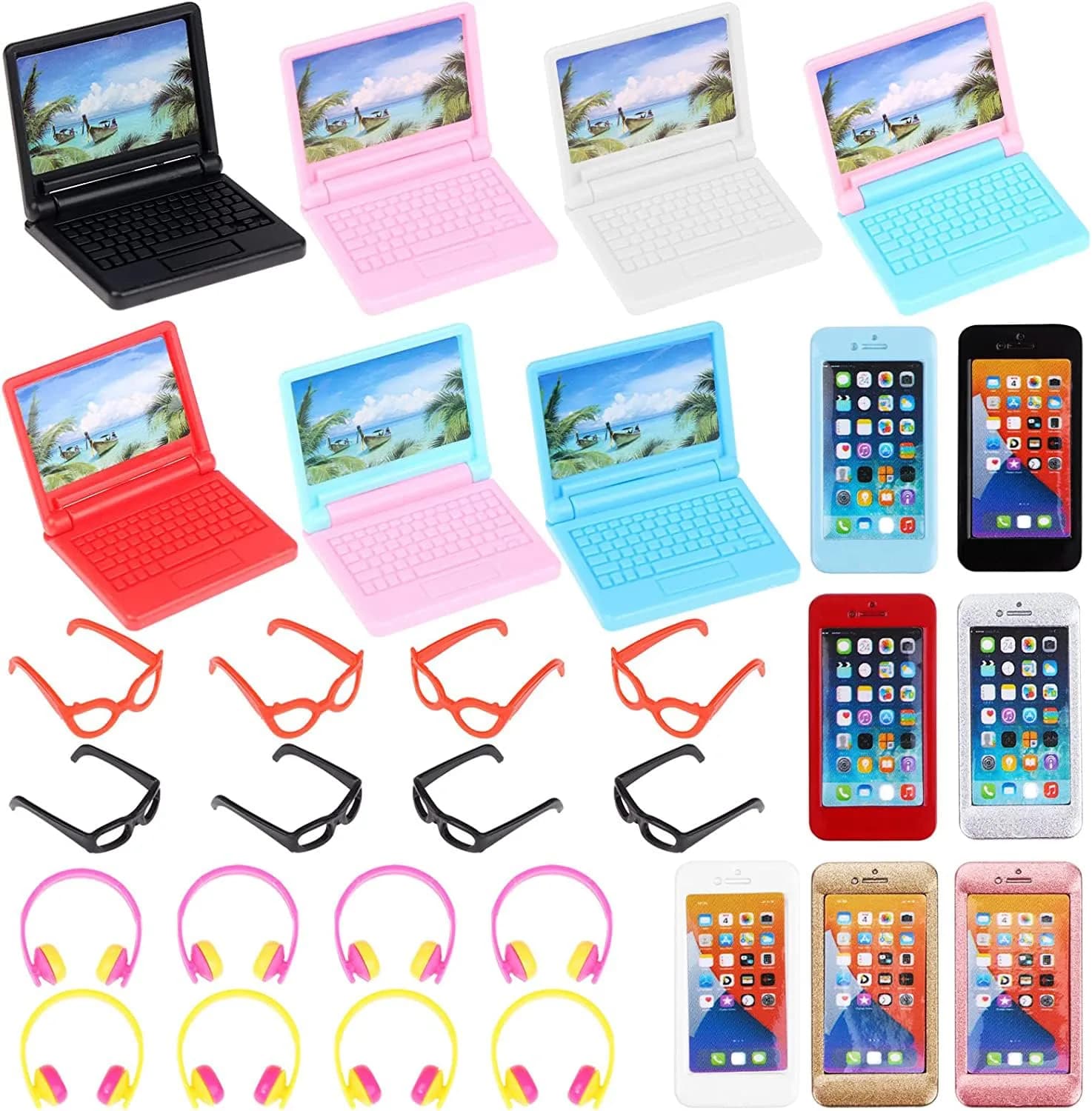 TBoxBo Miniature Dollhouse Accessories 30 Pcs | 1:12 Scale Mini Digital Decor - main product image