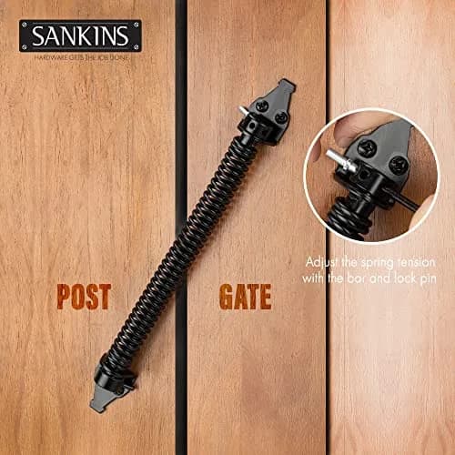 SANKINS 14" Gate Spring Self Closing, Adjustable Spring Gate Closer, 1pcs | Heavy Duty Outdoor Hardware thumbnail 4