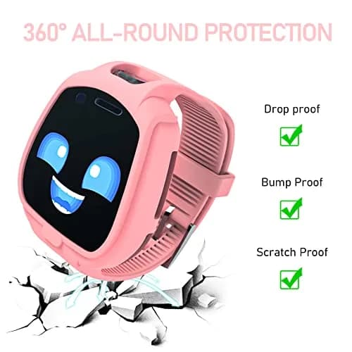 Polyjoy Pink Silicone Sport Band with Case for Little Tikes Tobi 1 2 Robot Smartwatch | 22mm Width thumbnail 2