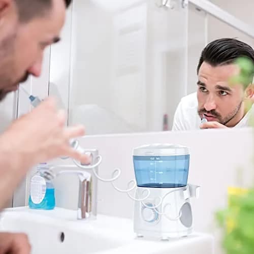 Sawgmore Water Dental Flosser 600ml Electric Oral Irrigator with 10 Pressure Modes & 8 Nozzles | 1250-1700 Pulses/Min thumbnail 3